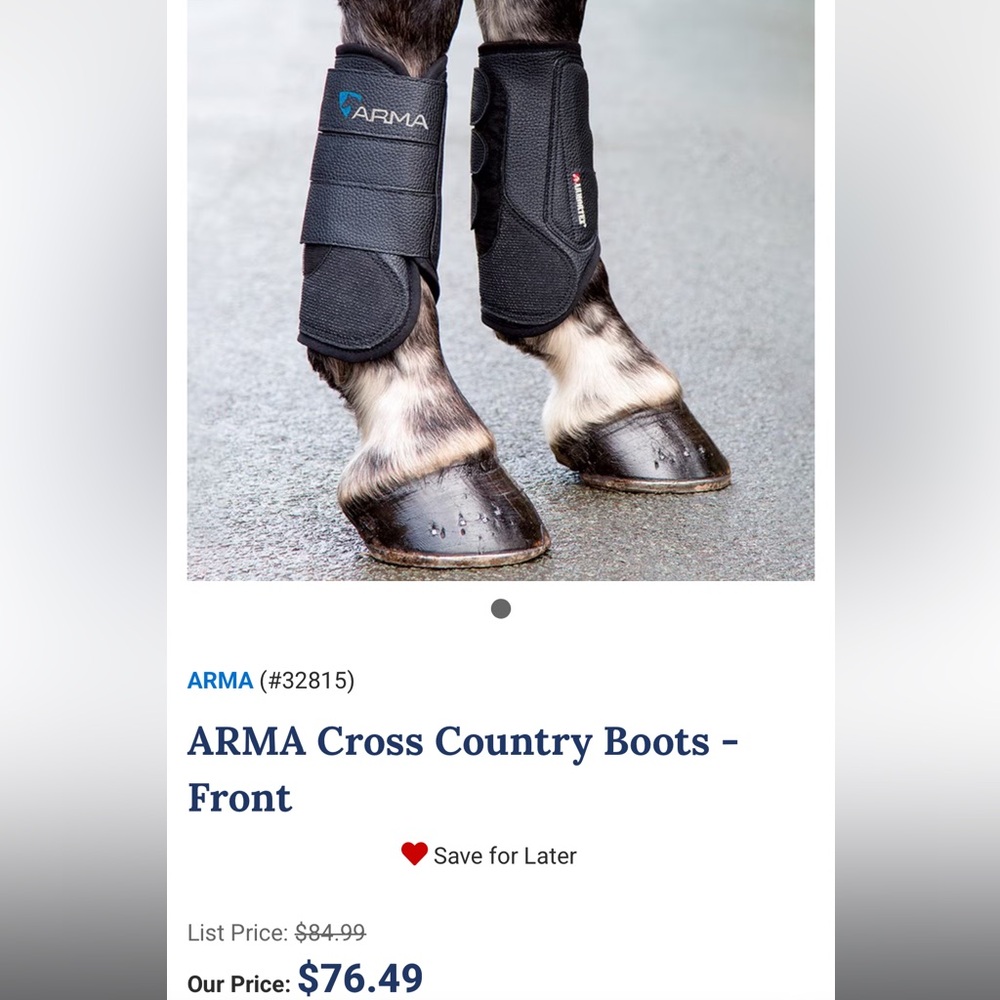 Shires Arma Front and Hind Cross Country Boots size Full